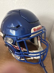 Riddell Speedflex Football Helmet Blue/blue Facemask. Size Medium.