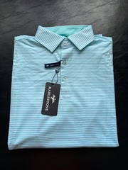 NWT MEN’S HARLESTONS WATERWAY POLO, COLOR: SEAFOAM, SIZE: 2X-LARGE