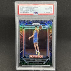 2022-23 Panini Prizm Monopoly Chet Holmgren #63 Monopoly Black Prizm (RC) PSA 10