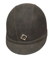 Charles Owen Black Suede Equestrian Riding Helmet Size 6 7/8