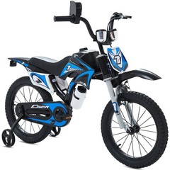 12/16″ Motorcycle Style Kids Bike w/Training Wheels Boys Girls 3-7 Kids Bicycle