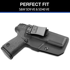 Gun&Flower IWB Kydex Concealment Holster, Fits S&W SD9VE/SD40VE, RH