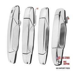 LCWRGS 4PCS Exterior Chrome Door Handle for 2007-2014 Chevy Silverado Suburban