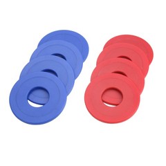 GoSports Plastic Coated Metal Replacement Washer Set – 2.5 inches, Red, Blue