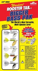 Worden’s 3/8oz Rooster Tail Bigger Bass Pak Box Kit with Storage Box
