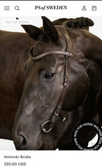 PS of Sweden Bridle w/Reins, Attachable Throat Latch, Snaffle Bit