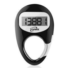 Simple Walking Pedometer 3D Step Counter for Men Women Kids (Black)