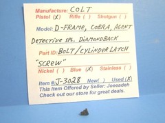 COLT COBRA & OTHER MODELS ( BOLT / CYLINDER LATCH SCREW–BLUE) ( J-3028 )