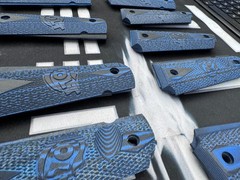 COLT Gold Cup & Competition 1911 G10 Grips Double Diamond Blue USA Made