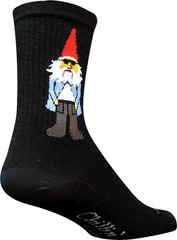 SockGuy Crew Gnomies Socks – 6 inch, Black, Large/X-Large