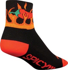 SockGuy Classic Spicy Socks – 3 inch, Black, Large/X-Large