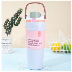 Owala FreeSip SWAY Stainless Steel Insulated Water Bottle, 30oz, Haze Blue