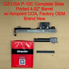 CZ P-10 C Ported Complete Slide Assembly w/ Aimpoint COA 9mm OEM NEW