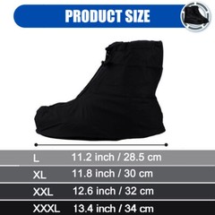 Reusable Rain Shoes Covers Anti-slip Waterproof Zipper Overshoes Boots Protector