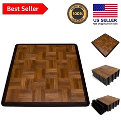 Portable 3×3 Dark Oak Interlocking Dance Floor – Durable & Easy to Clean
