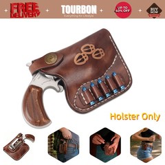 Tourbon Leather Holster for NAA Mini Revolver with Ammo Loops Right Handed-OWB