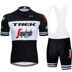Men’s Riding Jersey Bibs Sets Cool White Black Cycling Shirt Bib Shorts Kits