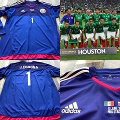 Mexico Futbol Soccer Adidas Used XL Corona Goalkeeper Jersey Seleccion Mexicana