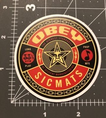 Obey Sicmats Record Humor Skateboard Laptop Guitar Decal Sticker B3J