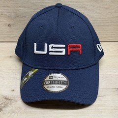 New Era 39THIRTY Baseball Cap Polyester XS-S USA Ryder Cup Golf Hat Navy Fitted