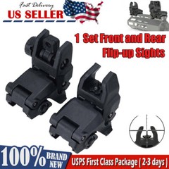 Premium Pair Flip-up Tactical Sight Nylon Folding Backup Sights Front and Rear