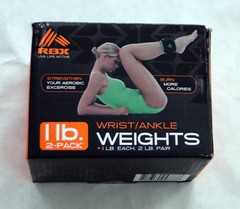 RBX 1 Lbs Wrist / Ankle Weights set, Black / Green, Free Shipping