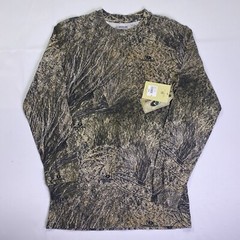 Mossy Oak Magellan Mens Small Long Sleeve Cotton Brush Camo Casual Hunting Tee