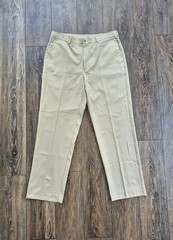 Pro Tour Men’s Size 36×32(31) Khaki Golf Pants Flat Front