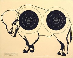 (7)B-50-2 Official 50-Yard NMLRA Buffalo Double Bull Target [17.5″ x 22″] on tag