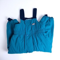 Vintage L.L. Bean Kids Snow Bib Teal 90s Retro Gorpcore Ski Overalls 4T