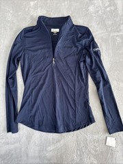 Greg Norman Play Dry Womens Long Sleeve Golf Polo Shirt Blue Size S STRYKER MAKO