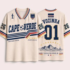 Vozinha Cape Verde Soccer Jersey, Personalized Cabo Verde Football Shirt, Custom