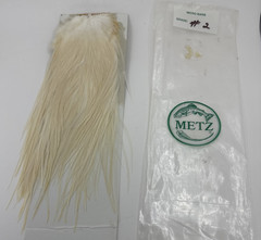Vintage NEW METZ Cream Micro Barb Saddle Grade # 2 Dry Fly Hackle Tying Feathers