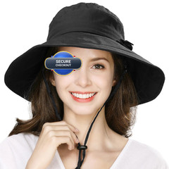 Comhats Xl Packable Summer Cotton Sun Hat Bucket Uv Upf 50 Protection Wide Brim