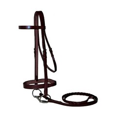 Classic Flat Leather English Hunt Bridle with 3/4″ Wide Laced Reins, Stainles…