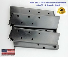5 Magazines .45 ACP Colt 1911 Pistol Mag Clip 45 AUTO 7 Round Government