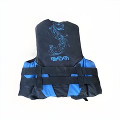 rabm Adult Ladies Life Vest Blue Black with Straps and Buckles