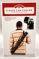 Holiday Time 6-Pack Can Cooler Camouflage Adjustable Shoulder Strap Carrier NEW