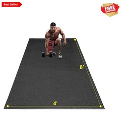 Extra Durable 8′ x 6′ Non-Slip Gym Mat – Eco-Friendly High-Density Cushioning