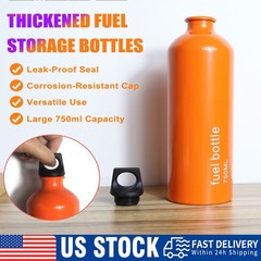 Thickened Aluminum Fuel Bottle Outdoor Camping Petrol Gas Tank Storage 750ml