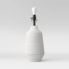 Large Textured Ceramic Lamp Base White – Threshold