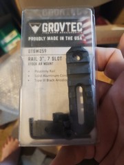 Grovtec Rail 3″, 7 Slot Stock Mount GTSW259