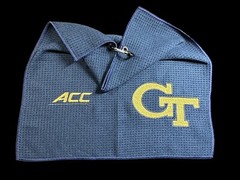 Georgia Tech (2 Sides) Golf Towel (8in x 16in) 32k Stitches