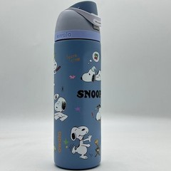 Owala Snoopy/KT stainless steel insulated water bottle flip lock 24oz BLUE