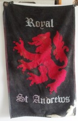 ROYAL ST ANDREWS GOLF TOWEL – BY SIR CHRISTOPHER HATTON – VINTAGE – READ