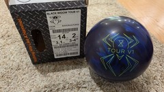 Hammer Black Widow Tour V1 Bowling Ball 1st Quality | 14 Pounds | 3-4″ Pin