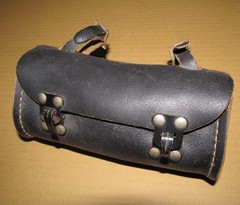 Vintage Leather Bicycle Saddle or Handlebar Bag