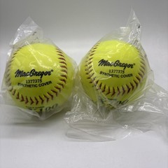 (Lot Of 2) 12″ MacGregor Poly Core X100 Synthetic Leather Cover Softballs New
