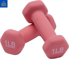 Amazon Basics – Neoprene Dumbbell Set 1 lbs Each (Pack of 2) – Hex Shape
