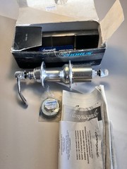 NOS Campagnolo Chorus FH02 Rear Hub. W/lockring, QR, Manuals, Box. Made In Italy